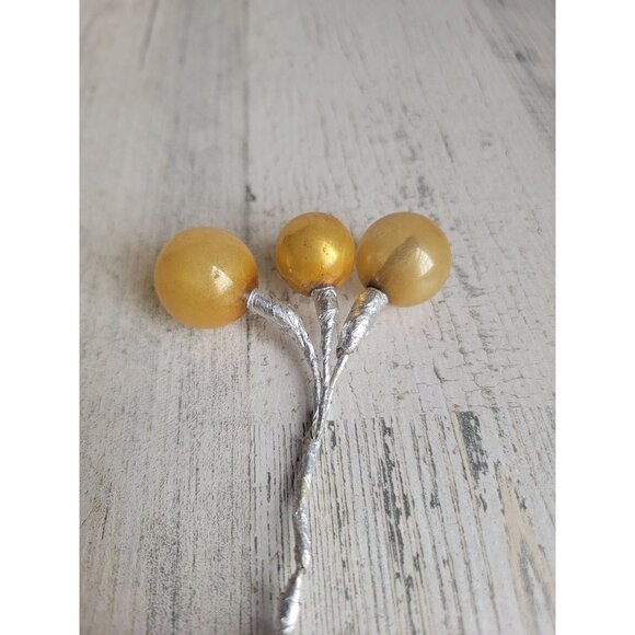 Vintage yellow pick ornament mercury glass Xmas - Picture 6 of 7